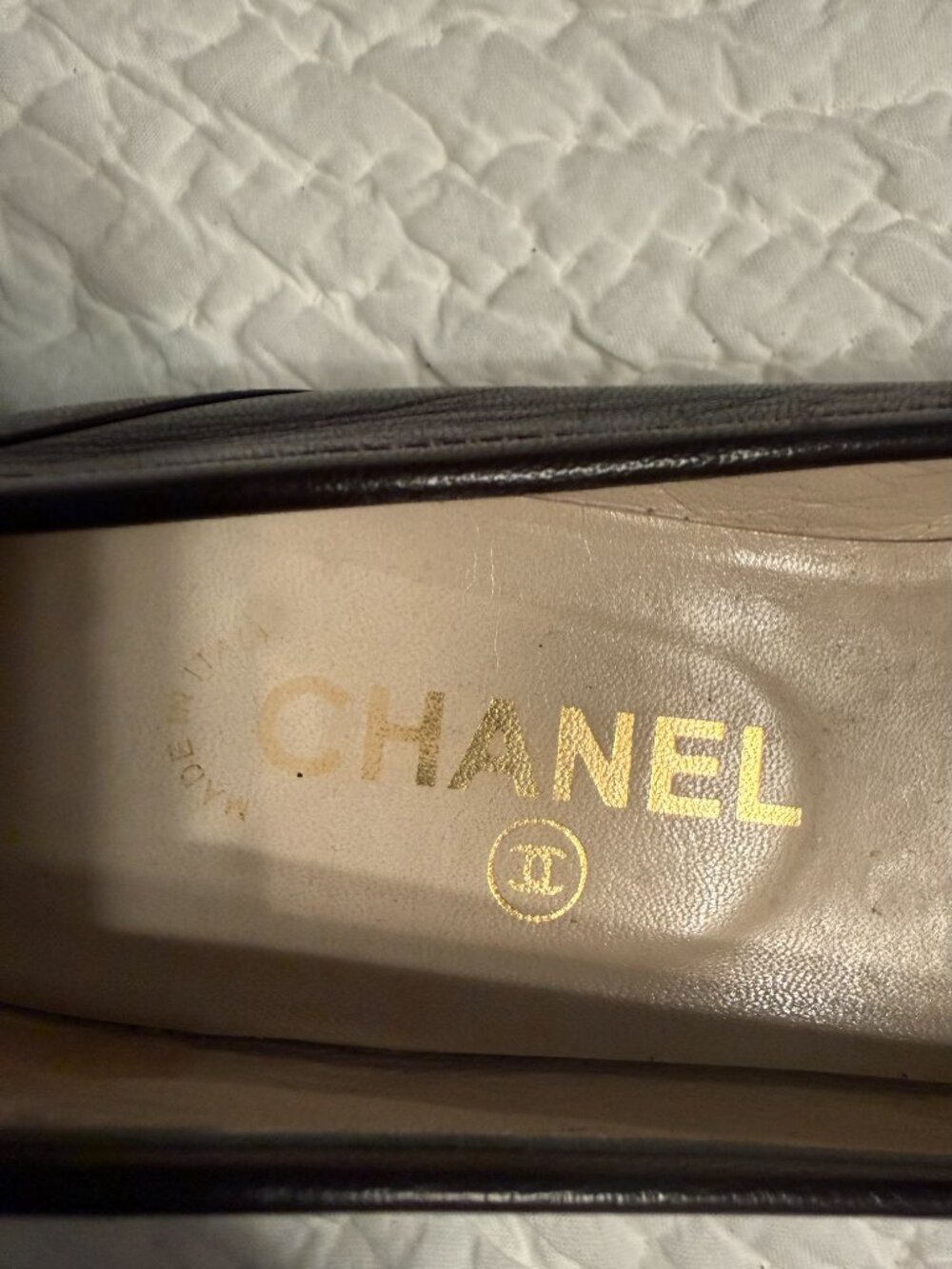 **Vintage Brown Leather Chanel Slip-on's** - Picture 5 of 7